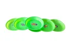 Plastic Snacks Plates Set, Green, Pack of 6