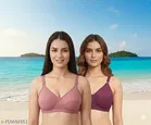 Non Padded Wireless Bra for Women, Pack of 2 