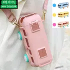 Plastic Bus Shape Sipper Bottle for Kids, Multicolor 