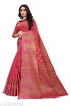 Chanderi Cotton Zari Woven Saree for Women 