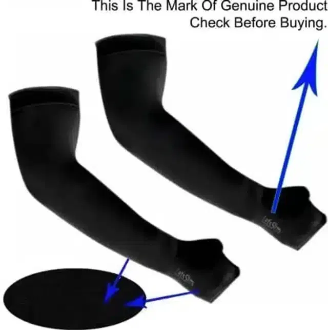 Arm Sleeves for Men (Black, Set of 1)