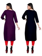 Crepe Solid Kurtis for Women 