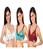 Cotton Blend Solid Bras for Women 