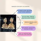 Copper Matte Gold Pearl Drop Earrings for Women 