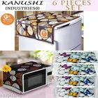 KANUSHI Industries® 1 Pc Microwave/Oven Top Cover + 1 Pc Fridge/Refrigerator Top Cover + 4 Fridge Mate 