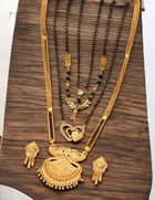 Combo of 4 Pcs Mangalsutras with Earrings Set for Women 