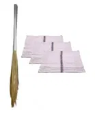 Shagun Plastic Grass Broom & 3 Pc Cleaning Cloth