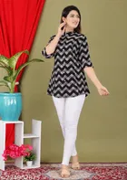 Rayon Three Quarter Sleeves Top for Women 