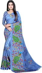 Crepe Printed Saree for Women 