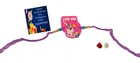 Thread Rakhi with Greeting Card & Roli Chawal 