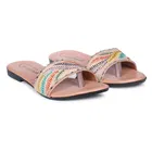 Zakozee Handmade Flats for Women (Peach, 5)