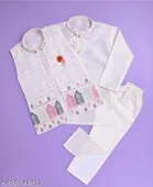 Embellished Art Silk Kurta Set for Boys 