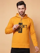 Don'T Quit Printed Fleece Hoodie for Men 