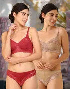 Pibu वीमेन कॉटन ब्रा पैंटी सेट 