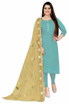 Chanderi Cotton Unstitched Dress Material for Women 