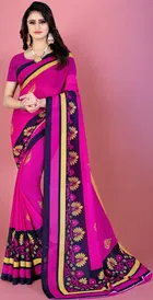 Georgette Printed Saree for Women 
