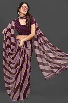 Trendy Georgette Saree with Blouse Piece For Women 