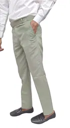 Slim Fit Solid Formal Trouser for Men 