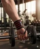 AJRO DEAL WRIST BAND -4 LINE -RED for Men & Women, Wrist Supporter for Gym 