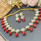 Kundan Necklace  for Women & Girls, Maroon