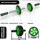AJRO DEAL PREMIUM AB WHEEL ROLLER -GREEN Double-wheeled Abdominal Cross-fit Gym Equipment for Body Fitness Ab Exerciser Ab Exerciser 