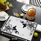 Grover Table Placemats for Kitchen/Dining Table Pack of 6 White Butterfly