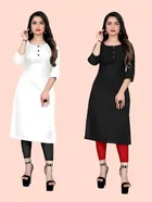 Crepe Solid Kurtis for Women 