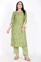 Cotton A-Line Kurti with Pant 