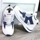 Sports Shoes for Men, White & Navy Blue 