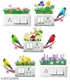 PVC Switch Board Stickers (Multicolor, 30x47 cm) (Pack of 9)