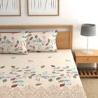 Polycotton 88x88 Inch Bedsheet with 2 Pillow Cover 
