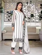 Net Solid Kurta Set with Dupatta for Women 