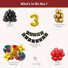 Iron Man Theme 3rd Birthday Balloon Decoration Kit For Kids, Multicolor, Pack Of 53