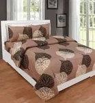 Glace Cotton Printed Double Bedsheet with Two Pillow Covers 