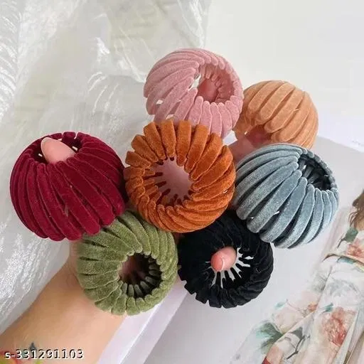 Plastic Bird Nest Hair Clips for Women & Girls (Multicolor, Pack of 7)
