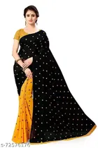 Kanooda Fancy Women Georgette Flower Printed Saree 