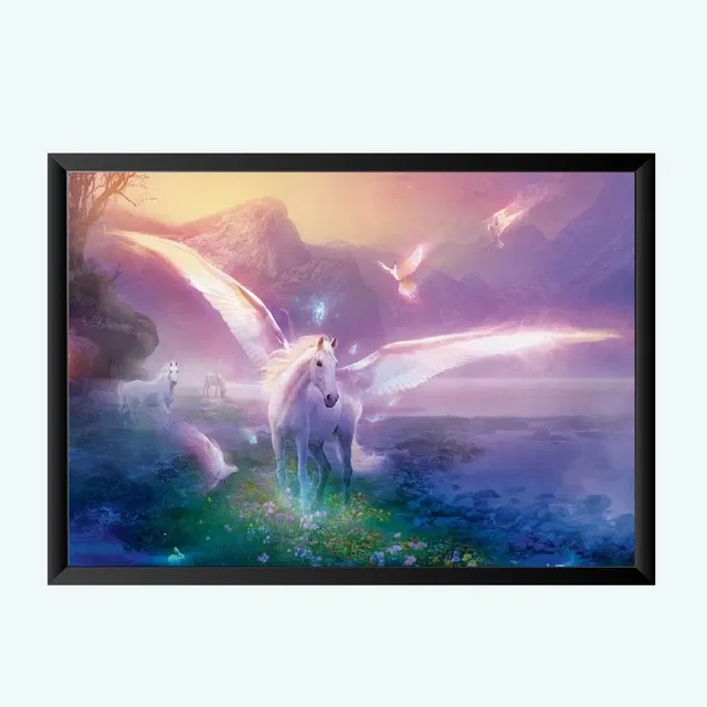 Polyester Unicorn Wall Photo Frame (Multicolor, 5x7 inches)