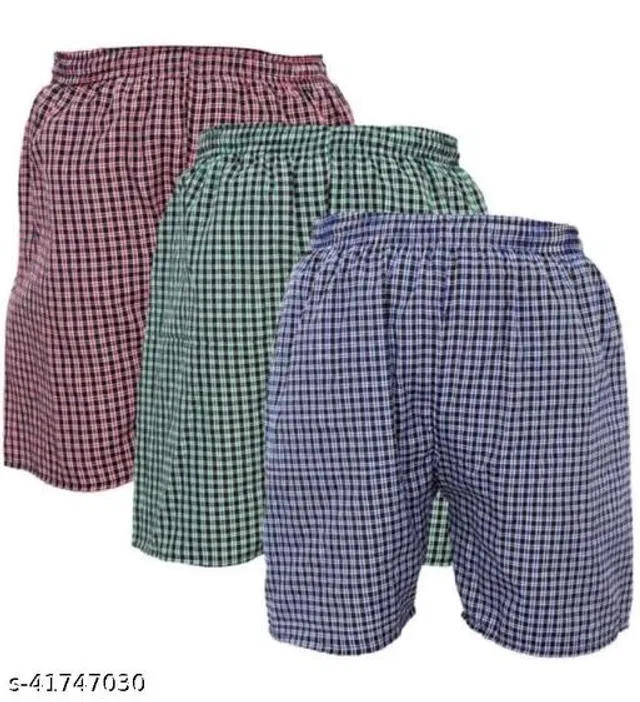 Cotton Shorts for Mens (Multicolor, 34) (Pack of 3)