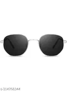 Fiber & Plastic Round, UV Protected Sunglasses For Women, Black, Pack of 1