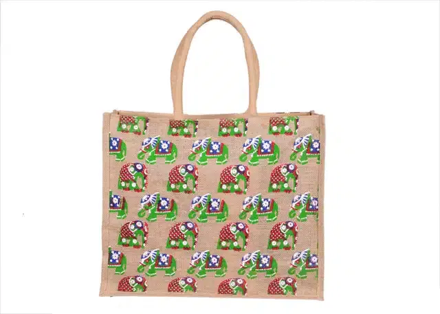 Jute Vegetable Shopping Bag (Brown)