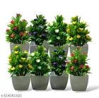 Plastic Artificial Flowers, Multioclor, Pack of 8