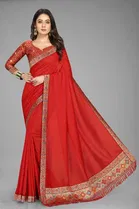 New Fancy Vichitra Festive Sarees 