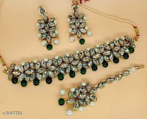 Women's Alloy Gold Plated Jewellery Set
