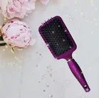 Majestique Premium Purple Series Refresh & Extend Flat Hair Brush Paddle Detangler for All Hair. 