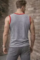Cotton Jym Vest for Men, Black 