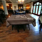 Polyester Printed Table Cloth (Brown, 38x58 inches)
