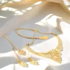 Gold Plated Necklace with Earrings for Women 