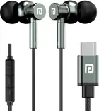 Portronics Conch Tune C Type C Earphone with mic, In-Line Controls, 1.2M Tangle Free Wired  (Grey, In the Ear, Pack of 1)