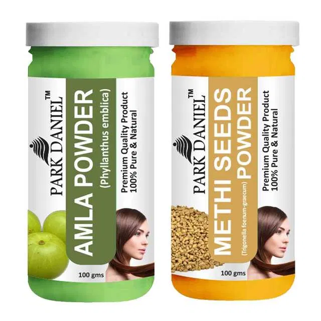 Park Daniel 100% Pure & Natural Amla Powder & Methi Seeds Powder (Pack Of 2, 100 g) (SE-331)