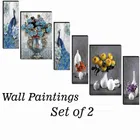 MDF 2 Pcs Designer Wall Painting for Home & Office 